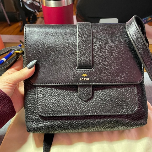 Fossil Bags Fossil Black Leather Cross Bodyshoulder Bag Poshmark
